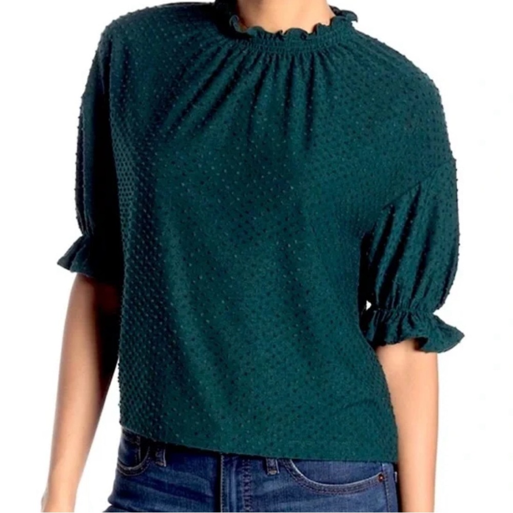 Madewell Texture and Thread Ruffle blouse